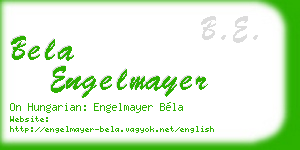 bela engelmayer business card